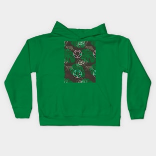 Leaf, tiger and gemstone pattern Kids Hoodie